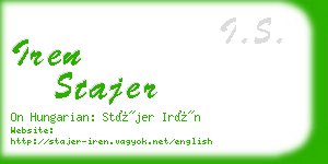 iren stajer business card